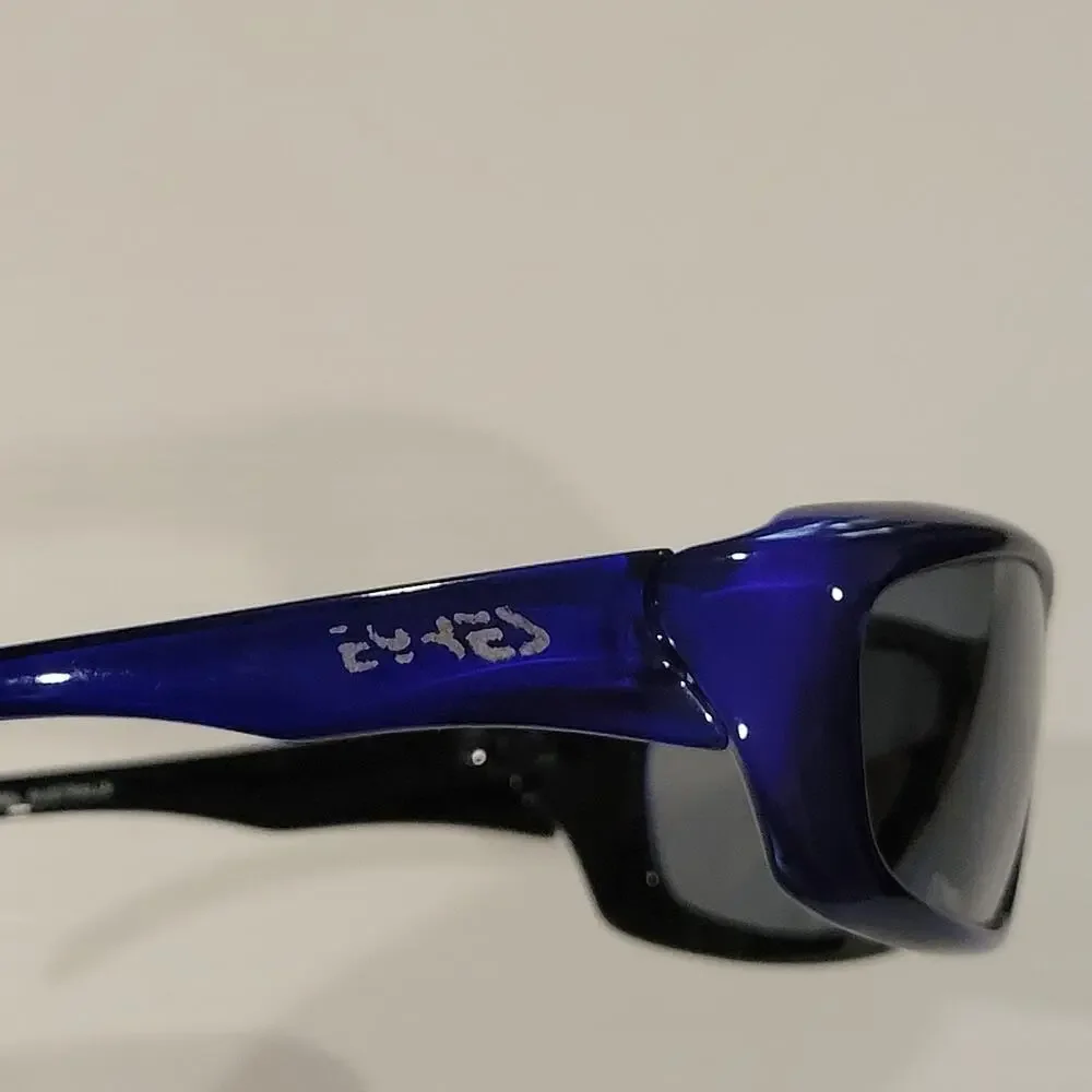 Eyres Austaralia Sunglasses Blue Plastic frame Wrap around 702R4FS